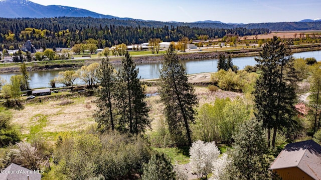 6616 Comanche St, Bonners Ferry, ID 83805 - view of water feature with a mountain view and a wooded view