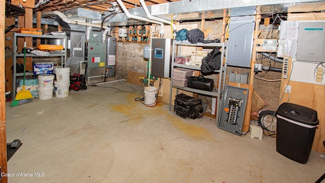 6616 Comanche St, Bonners Ferry, ID 83805 - unfinished basement featuring heating unit and electric panel