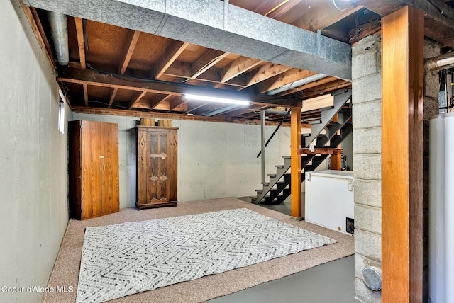513 Mission Ave, Kellogg, ID 83837 - unfinished basement with water heater and stairs