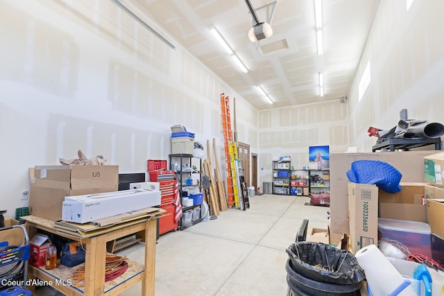 view of storage area
