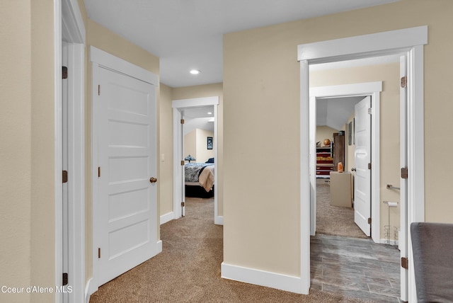 1315 N 10th St, Coeur Dalene, ID 83814 - hall with carpet, recessed lighting, and baseboards