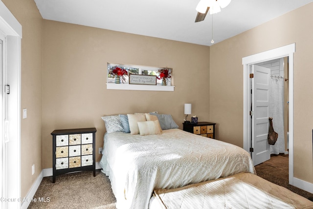 1315 N 10th St, Coeur Dalene, ID 83814 - carpeted bedroom featuring baseboards and ceiling fan