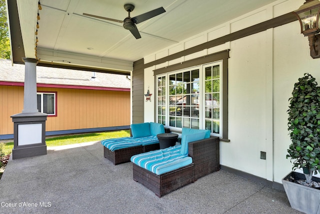 1315 N 10th St, Coeur Dalene, ID 83814 - view of patio / terrace featuring ceiling fan