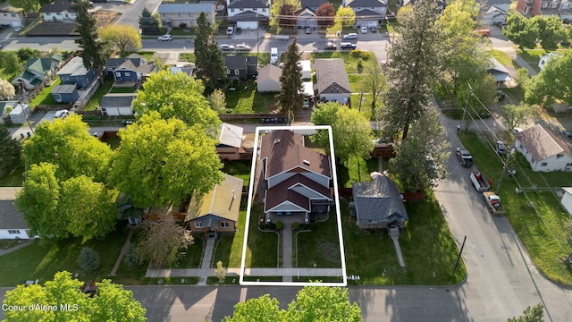 1315 N 10th St, Coeur Dalene, ID 83814 - aerial overview of property's location featuring nearby suburban area and property boundaries highlighted