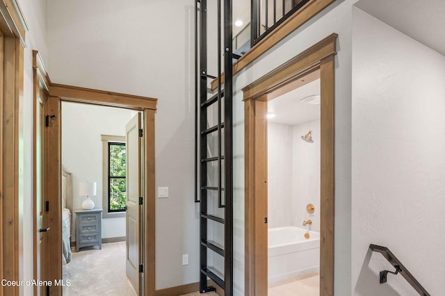 hall with baseboards