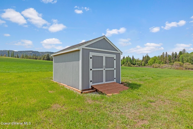 view of shed