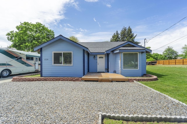 1729 N 9th St, Coeur Dalene, ID 83814 - view of front of property with a shingled roof and a deck