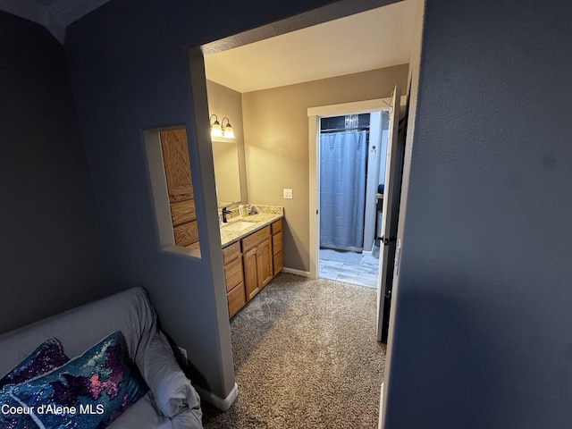 10320 N Payment Peak Rd, Hauser, ID 83854 - full bath featuring vanity and baseboards