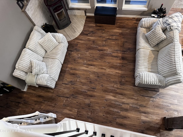 10320 N Payment Peak Rd, Hauser, ID 83854 - living room with wood-type flooring and baseboards