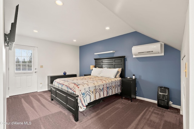 2123 Browning Way, Sandpoint, ID 83864 - carpeted bedroom with an AC wall unit, baseboards, and recessed lighting