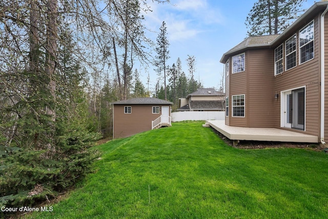 2123 Browning Way, Sandpoint, ID 83864 - view of yard with a deck and fence