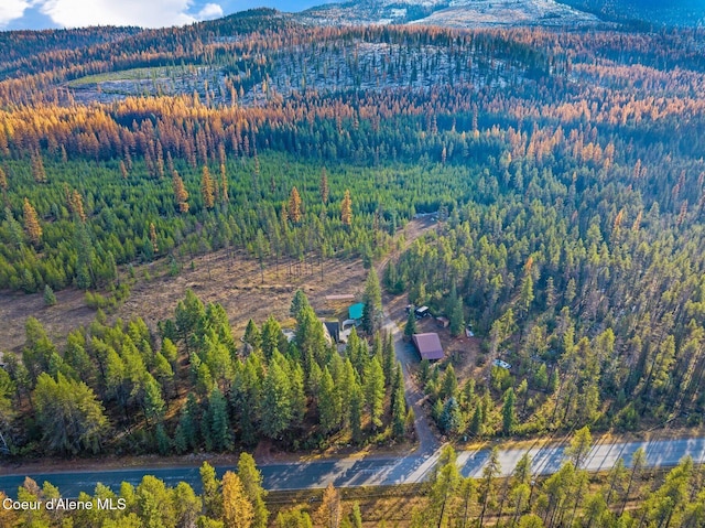 762 Reeder Bay Rd, Nordman, ID 83848 - view of property location with a heavily wooded area and a mountainous background