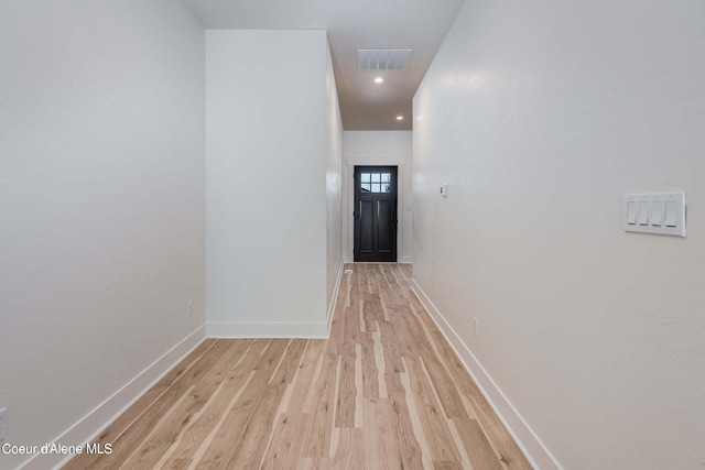 215 White Cloud Dr, Sandpoint, ID 83864 - hall with light wood finished floors, baseboards, and recessed lighting