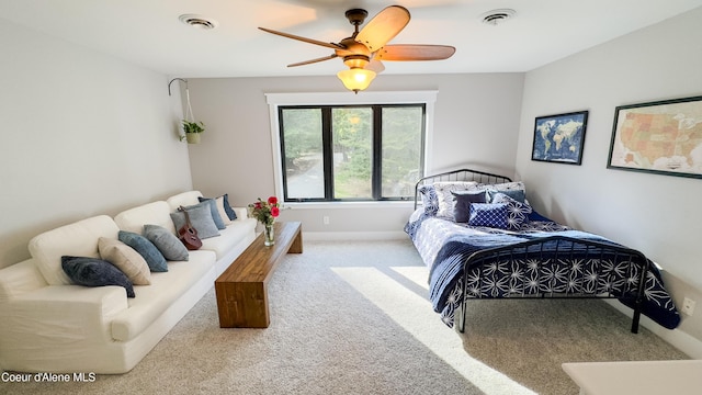 15818 N Morgan Ln, Hayden, ID 83835 - carpeted bedroom featuring a ceiling fan and baseboards