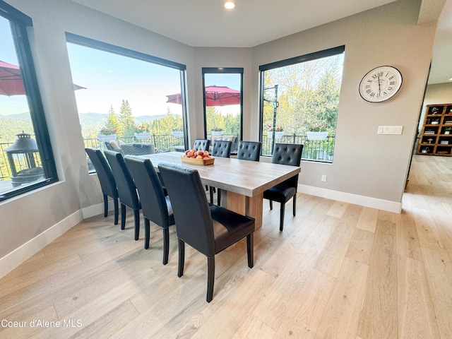 15818 N Morgan Ln, Hayden, ID 83835 - dining space featuring light wood-style floors, baseboards, and recessed lighting