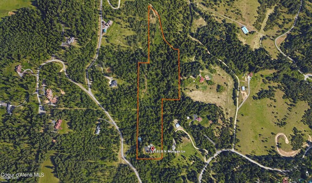 15818 N Morgan Ln, Hayden, ID 83835 - map / location featuring property parcel outlined