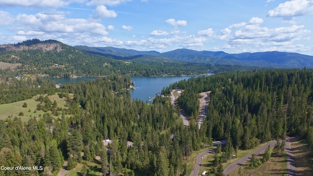 15818 N Morgan Ln, Hayden, ID 83835 - aerial view of a heavily wooded area and a water and mountain view