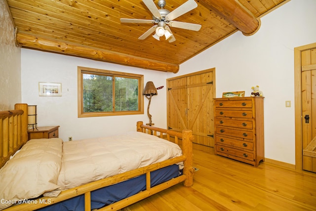 847 Willford Rd, Cocolalla, ID 83813 - bedroom with wooden ceiling, light wood finished floors, and a ceiling fan
