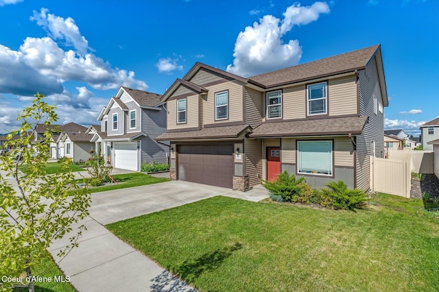 1749 N Minam Loop, Post Falls, ID 83854 - view of front of home featuring a residential view, driveway, an attached garage, and a shingled roof