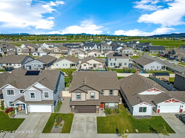 1749 N Minam Loop, Post Falls, ID 83854 - aerial perspective of suburban area featuring a mountain backdrop