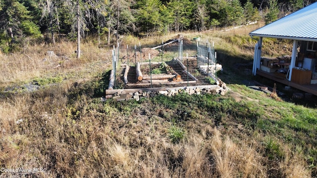 1428 W Elkhorn Meadows Rd, Fernwood, ID 83830 - view of yard with a vegetable garden and a view of trees