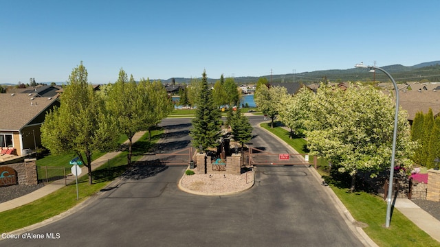 aerial view of a mountainous background