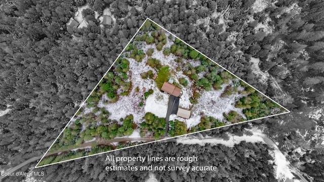 346 Brookfield Rd, Sandpoint, ID 83864 - aerial view of property's location with property boundaries highlighted