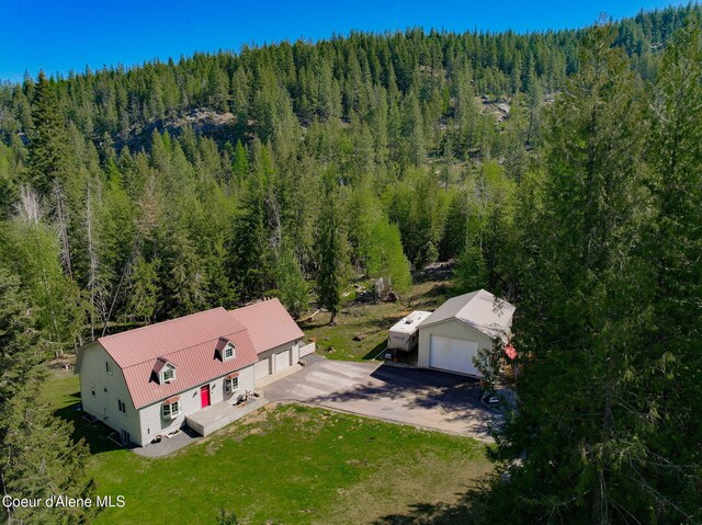 346 Brookfield Rd, Sandpoint, ID 83864 - view from above of property with a heavily wooded area