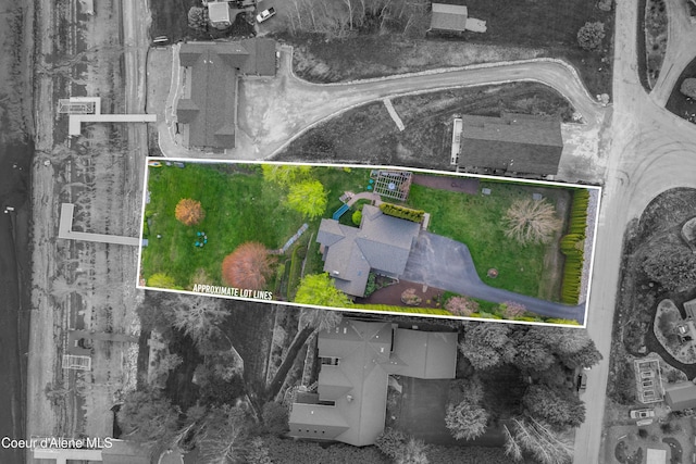 aerial overview of property's location with property boundaries highlighted