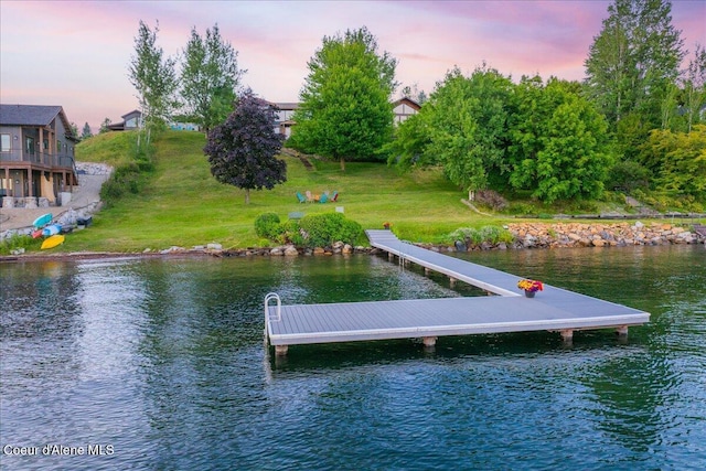 712 Ponder Point Dr, Sandpoint, ID 83864 - dock with a water view and a lawn