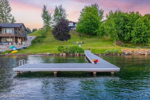 712 Ponder Point Dr, Sandpoint, ID 83864 - dock with a water view and a yard