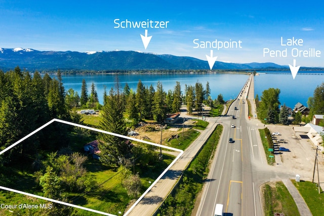 50 Smokehouse Rd, Sagle, ID 83860 - water view with a mountain backdrop