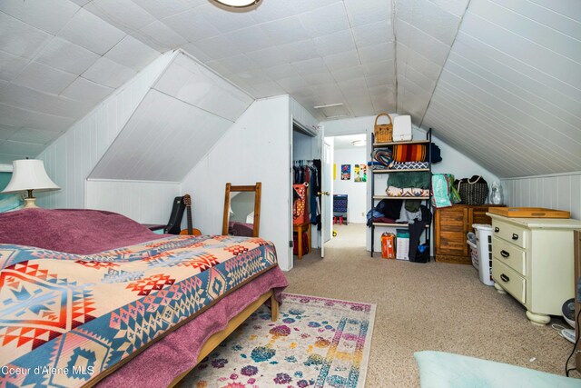 50 Smokehouse Rd, Sagle, ID 83860 - carpeted bedroom with lofted ceiling, a spacious closet, and a closet