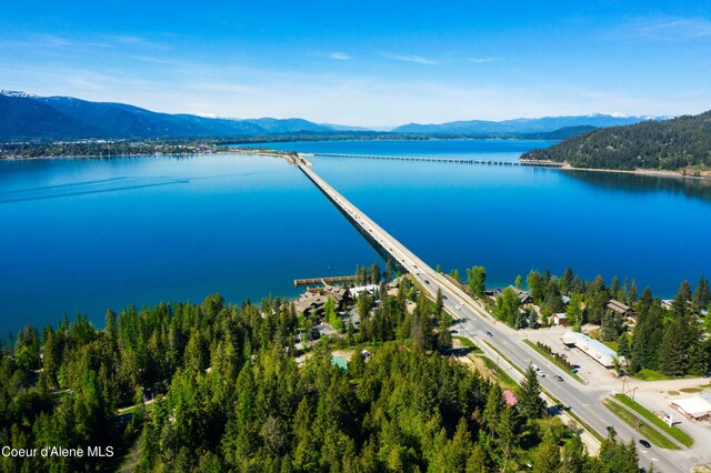 50 Smokehouse Rd, Sagle, ID 83860 - drone / aerial view of a water and mountain view and a main thoroughfare