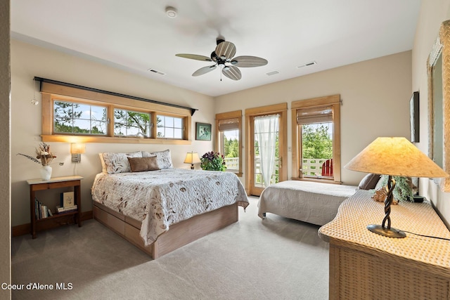 679 Comeback Bay Ln, Sagle, ID 83860 - bedroom with multiple windows, carpet floors, and access to exterior