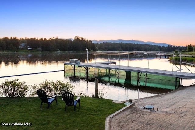 679 Comeback Bay Ln, Sagle, ID 83860 - water view with a dock and a forest