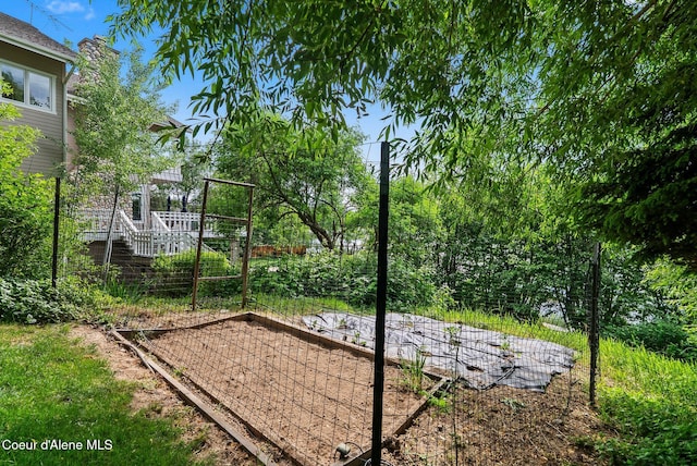 679 Comeback Bay Ln, Sagle, ID 83860 - view of yard with a vegetable garden and stairway