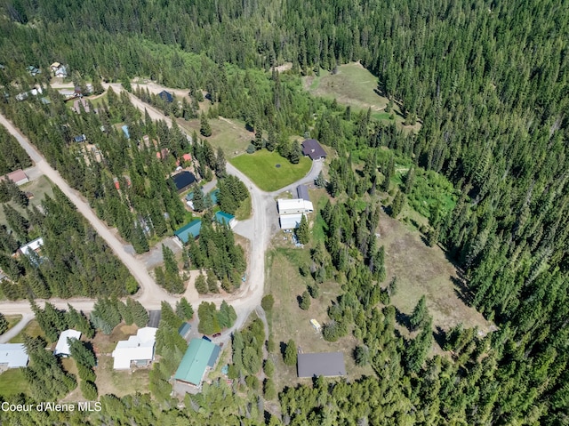 435 Shady Pines Loop, Priest Lake, ID 83856 - aerial view of property's location with a heavily wooded area