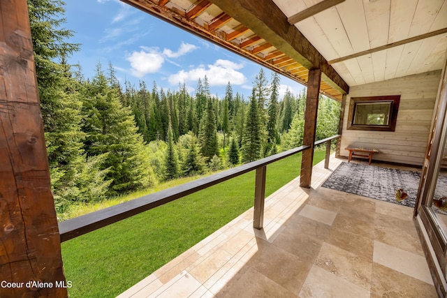 435 Shady Pines Loop, Priest Lake, ID 83856 - balcony with a wooded view
