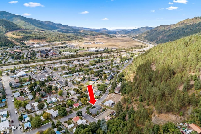 view of property location with a mountain backdrop