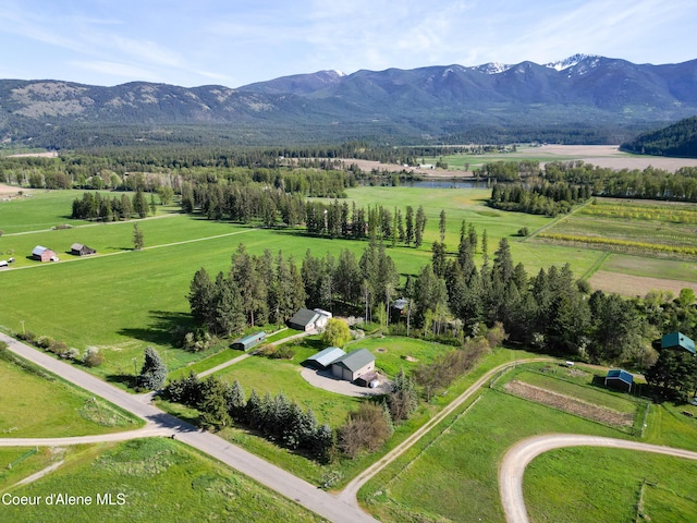 3226 District Two Rd, Bonners Ferry, ID 83805 - drone / aerial view featuring a water and mountain view and a rural view