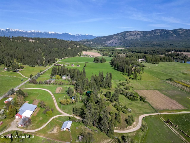 3226 District Two Rd, Bonners Ferry, ID 83805 - aerial view with a rural view and a mountain view