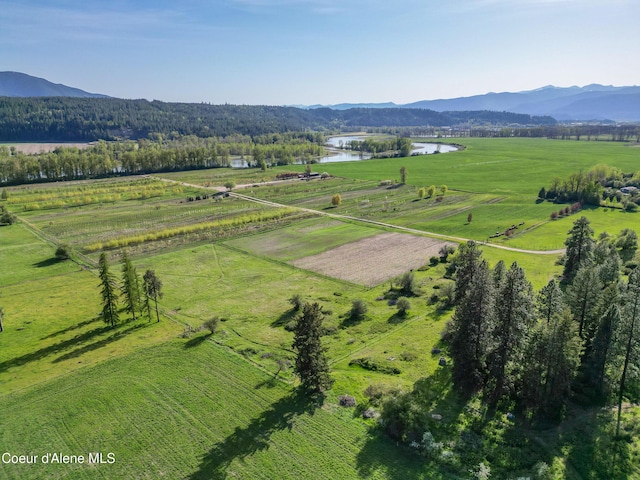 3226 District Two Rd, Bonners Ferry, ID 83805 - birds eye view of property featuring a water and mountain view and a rural view