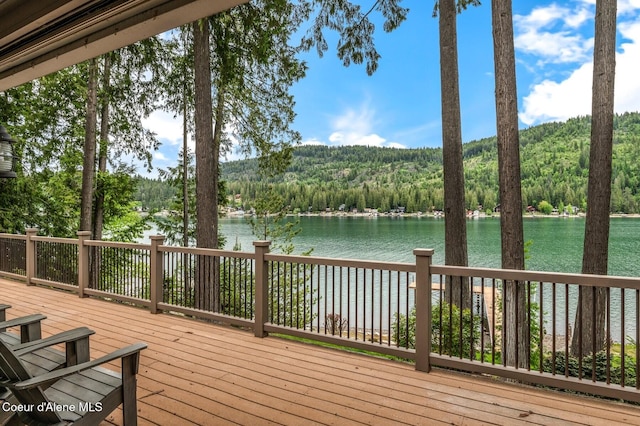 130 Cedar Shls, Sagle, ID 83860 - wooden deck with a forest view and a water view