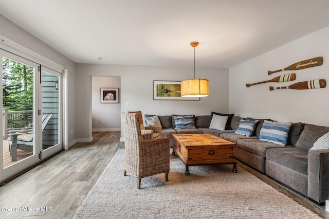130 Cedar Shls, Sagle, ID 83860 - living area with wood finished floors and baseboards