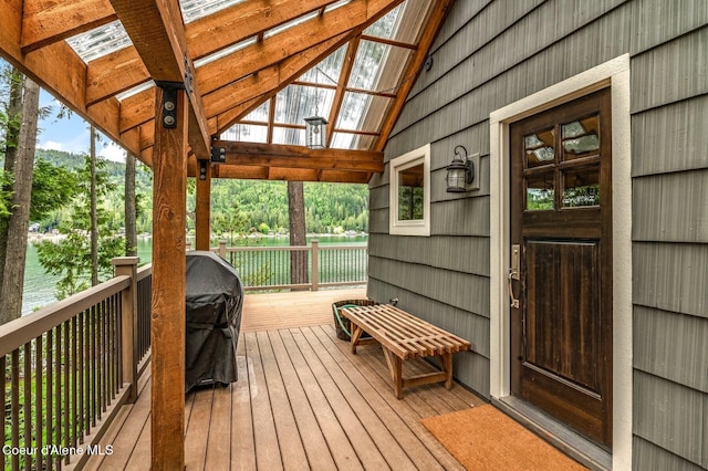 130 Cedar Shls, Sagle, ID 83860 - wooden terrace with a water view