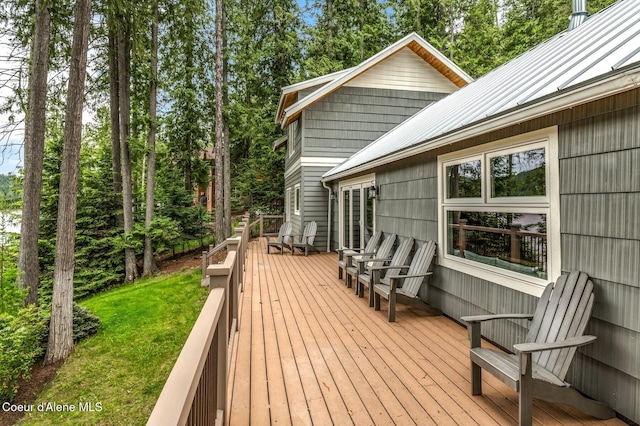 130 Cedar Shls, Sagle, ID 83860 - wooden terrace with view of scattered trees