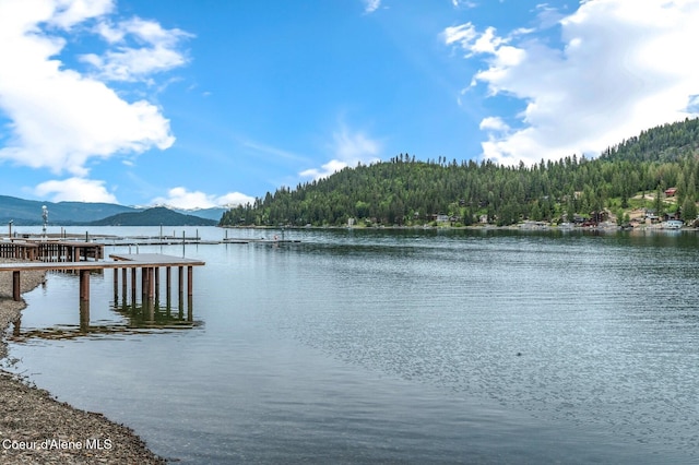 130 Cedar Shls, Sagle, ID 83860 - dock featuring a water and mountain view and a wooded view