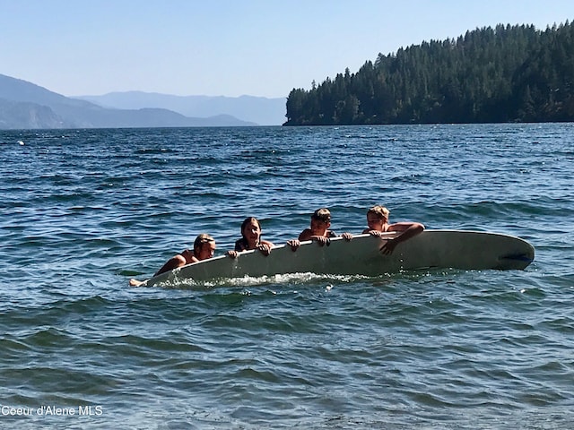 130 Cedar Shls, Sagle, ID 83860 - water view featuring a mountain backdrop