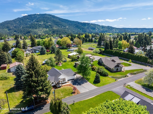 7432 N Davenport St, Dalton Gardens, ID 83815 - aerial view of residential area featuring mountains